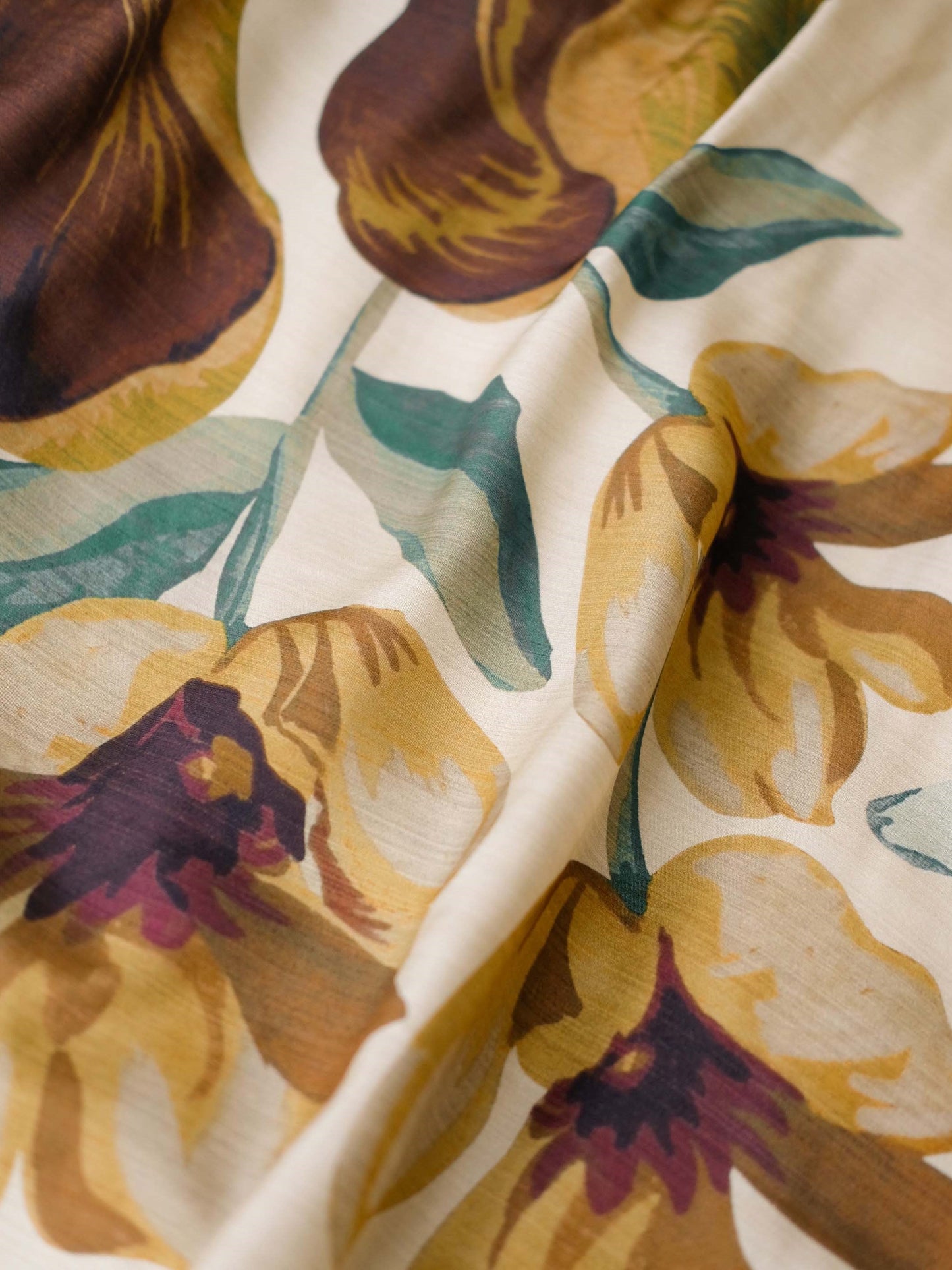 Handgetekende Botanische Motieven Maxi Jurk