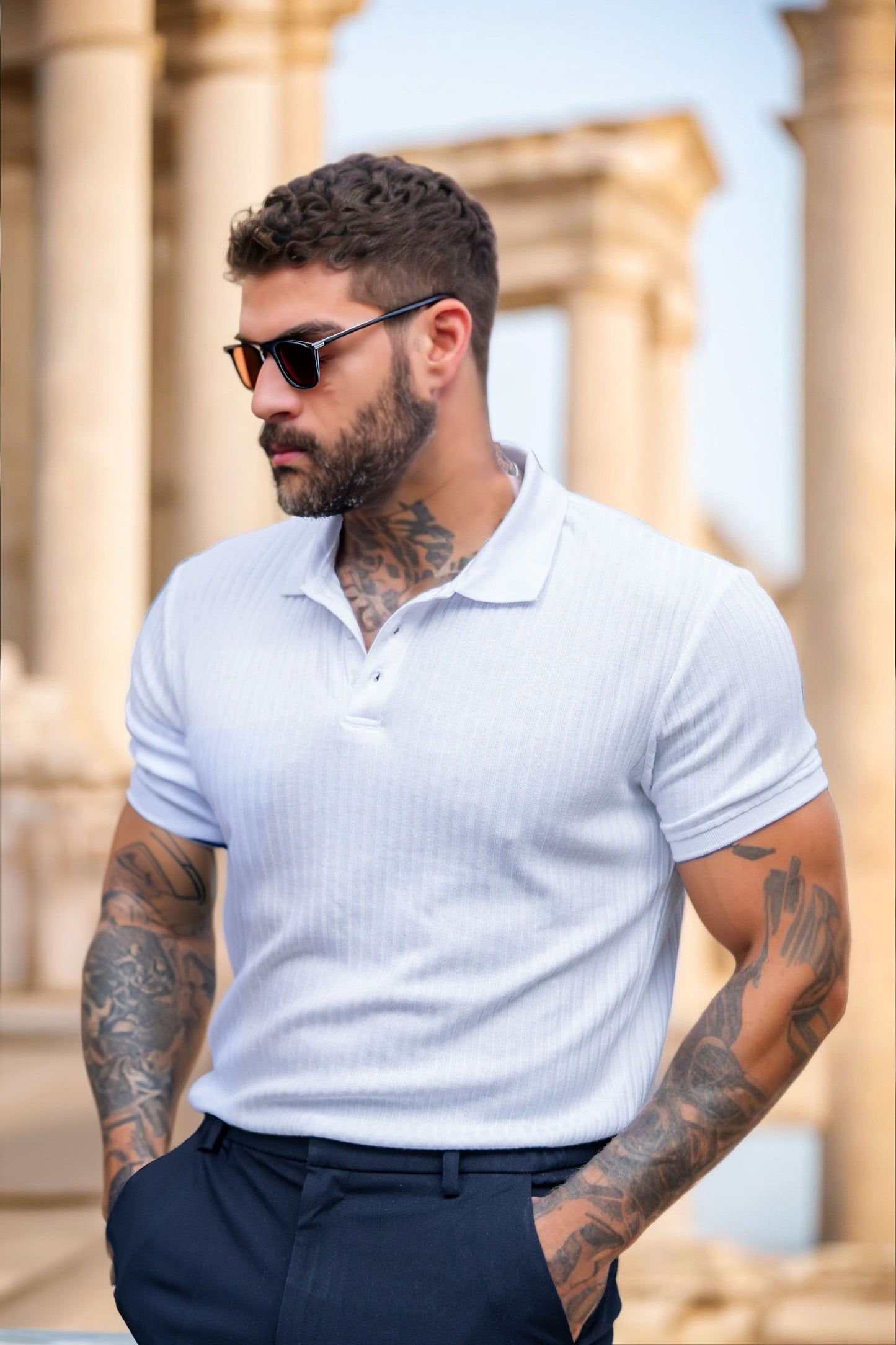 THE MARIANNI - RIBBED POLO